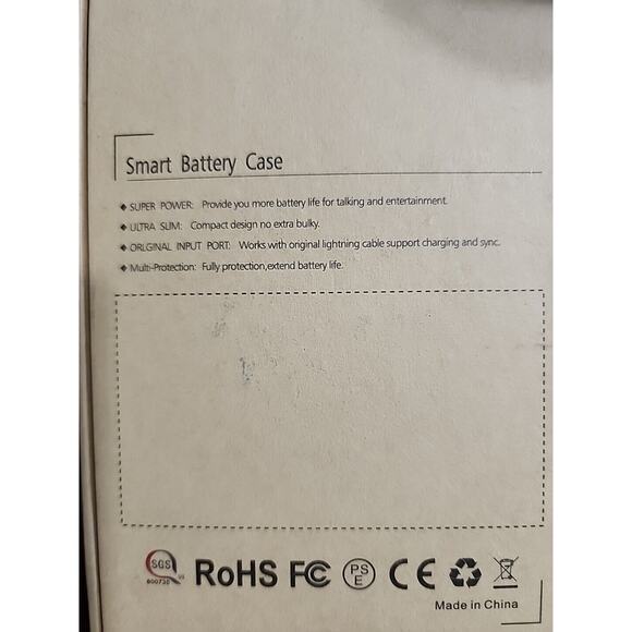 Smart Battery CASE fits IPhone 6/7/8/se2 New In Box - Picture 4 of 8